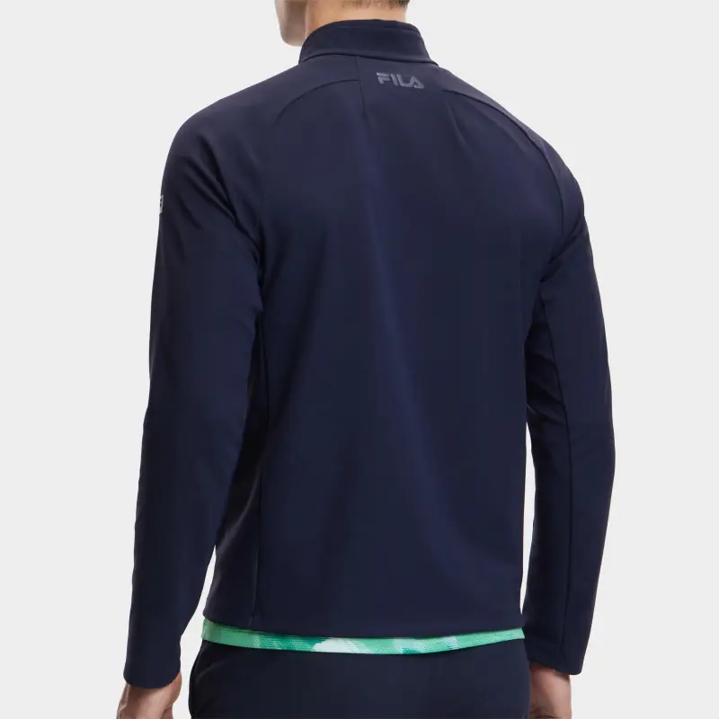 FILA Knitted Fabric Long Sleeved Coat Men's-5
