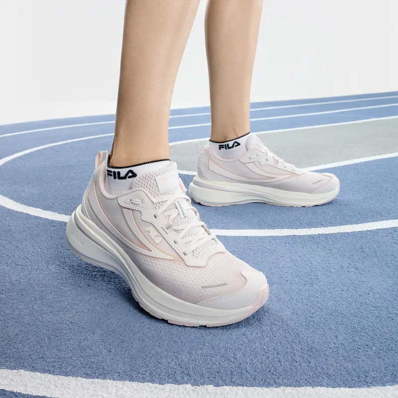 FILA NUVOLE Wear resistant And Lightweight Low Top Marathon Running Shoes Women's Light Pink-7