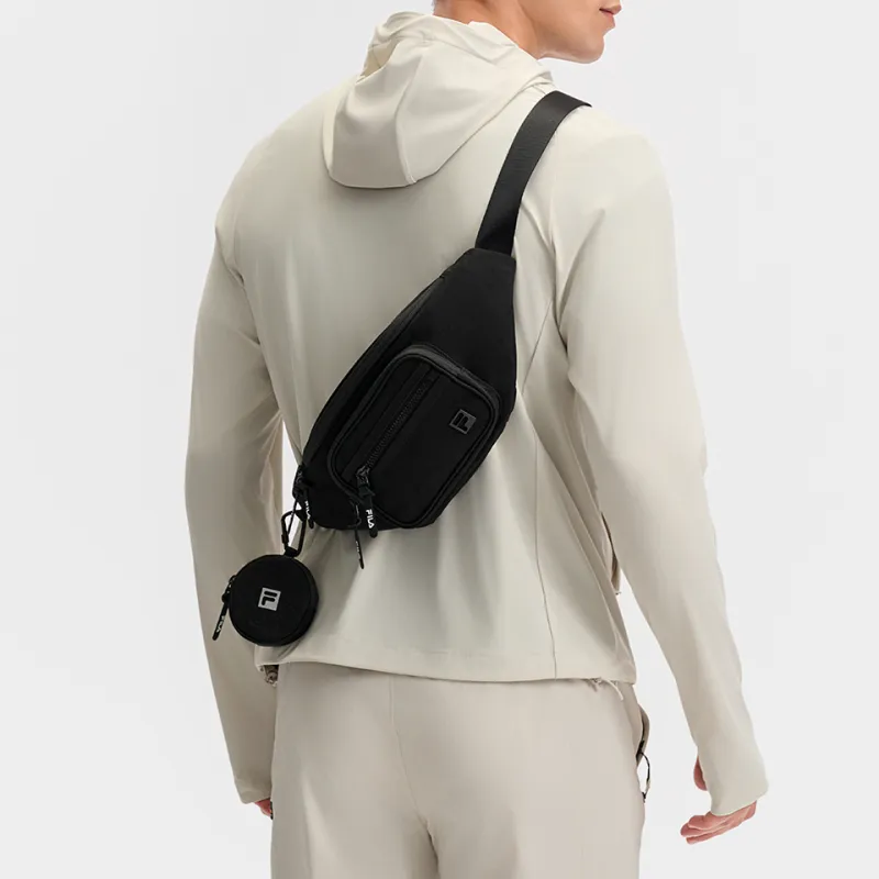 FILA Fabric Fanny Pack Men's Jet Black-3