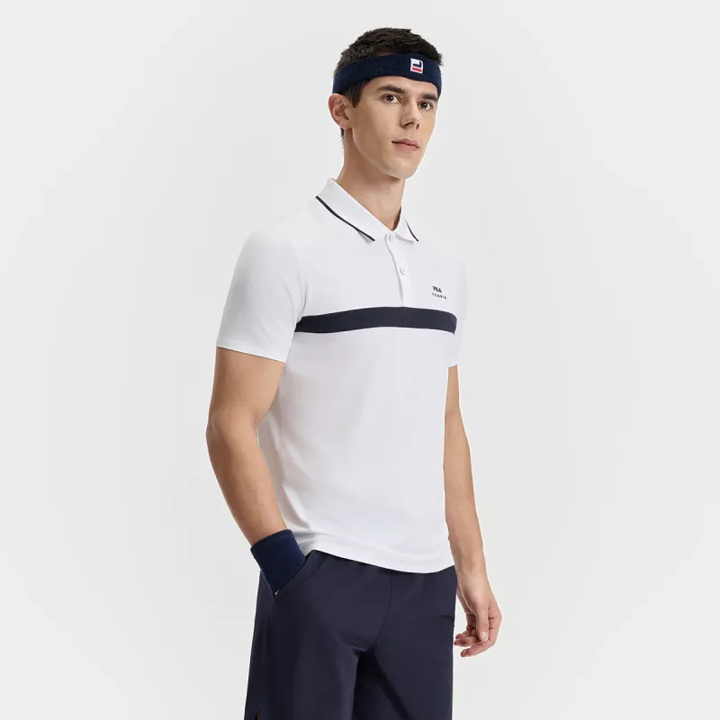 FILA Athletics Tennis Polo Shirt Men's Jade White WT-4