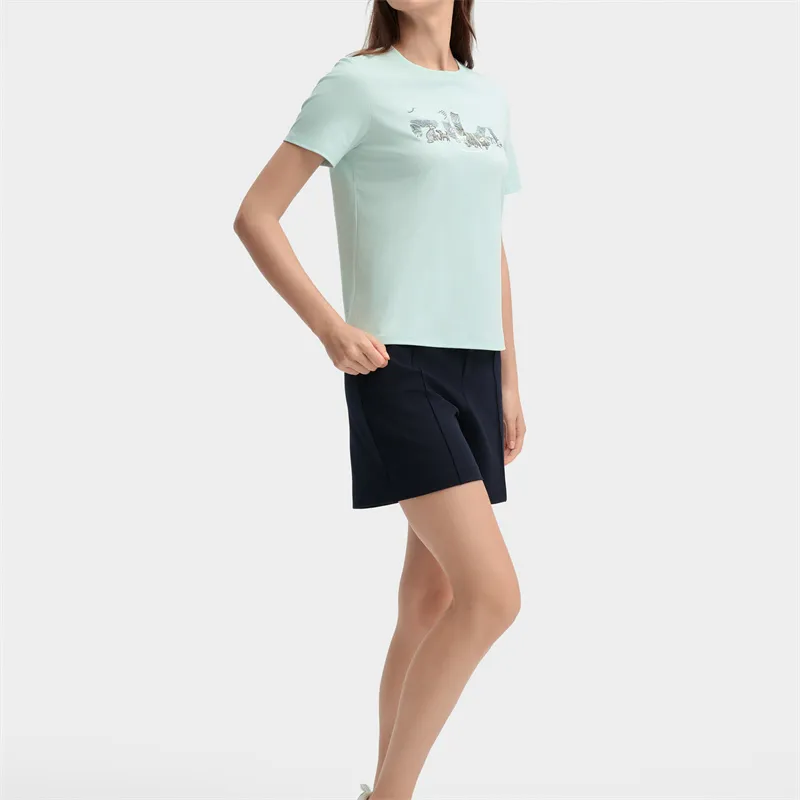 FILA T Shirts Women's Pond Aqua Green-3