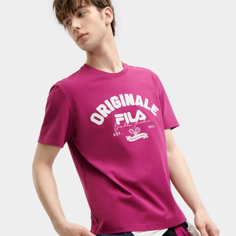 FILA T Shirts Men Rosy Red-4