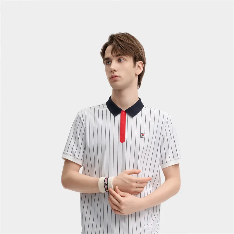 FILA Polo Shirts Men Cloud White-4