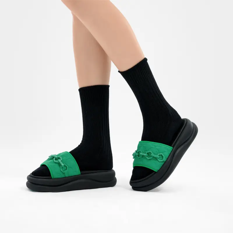 FILA SPONGE Quick Dry Slide Slippers Women's Green-4
