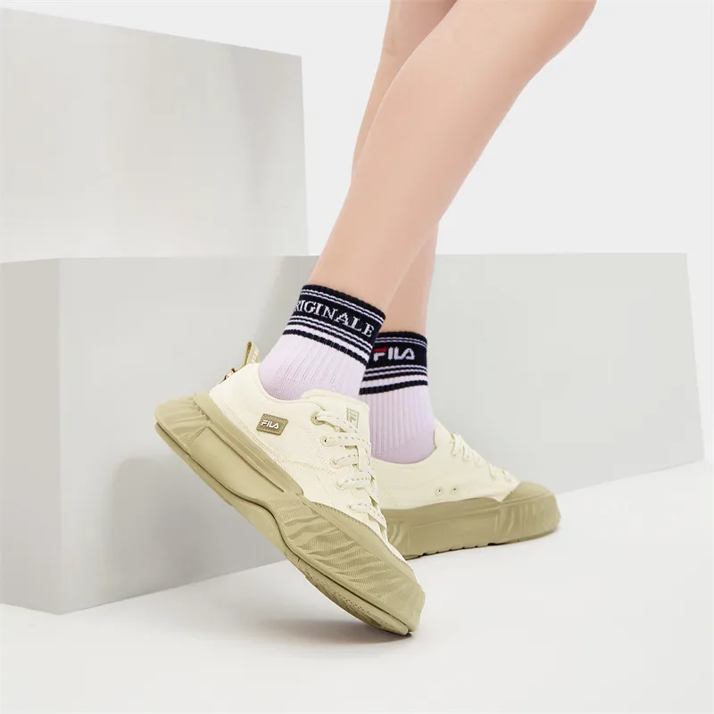 FILA Fosso Low Top Canvas Shoes Women's Milk White-6