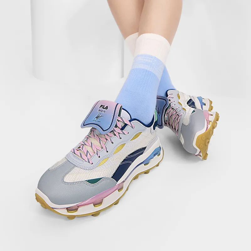 FILA KM2 PO Slip Resistant Casual Shoes Women's Milk White Lunar Rock Gray-6
