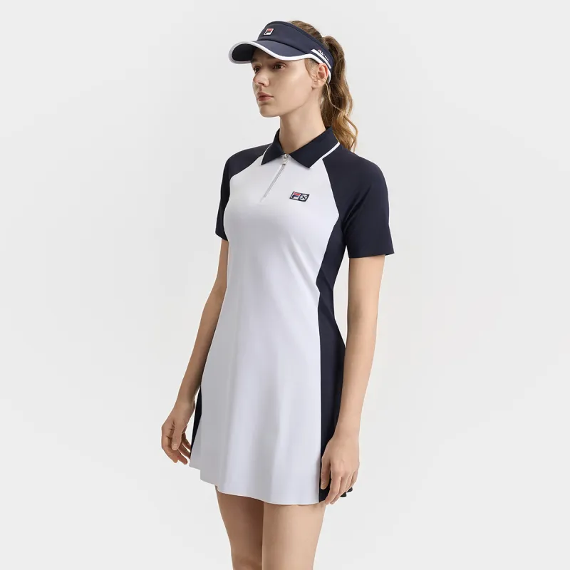 FILA Athletics Tennis Short Sleeved Dress Women's RD Royal Blue NV-3