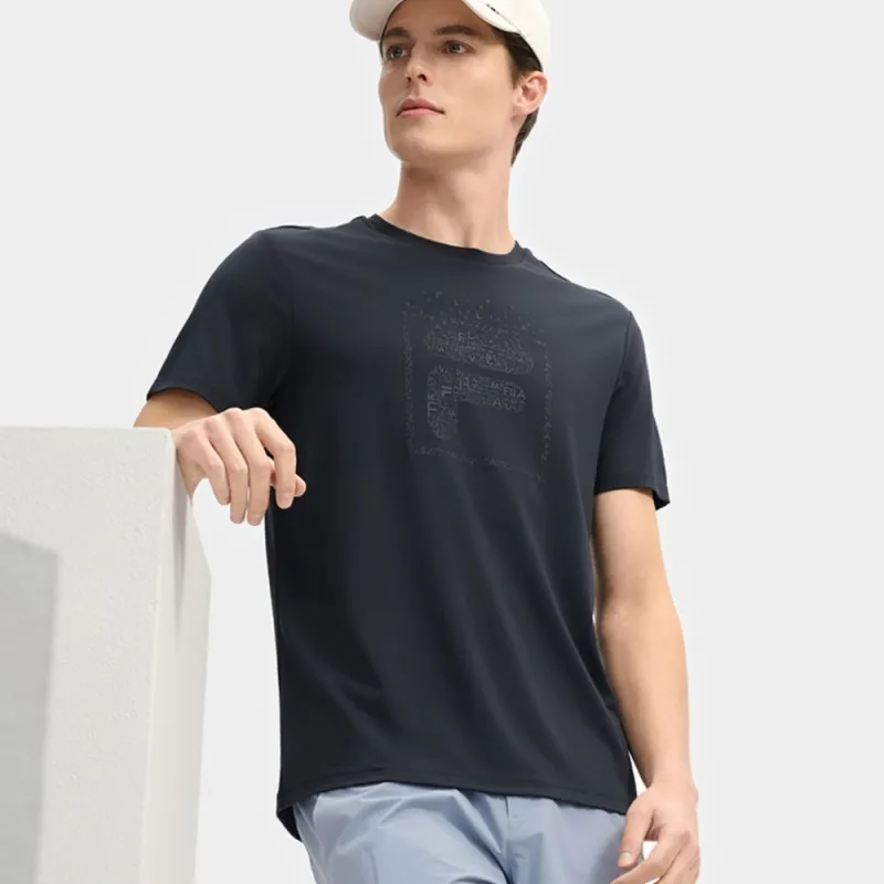 FILA Lifestyle WHITE T Shirt Men's Legend Blue-3