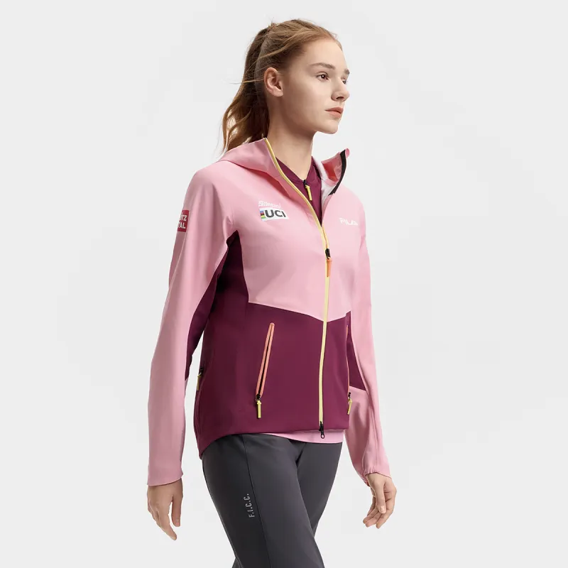 FILA CYCLING Waterproof And Windproof Windbreaker Jacket Women's Peony Pink-6