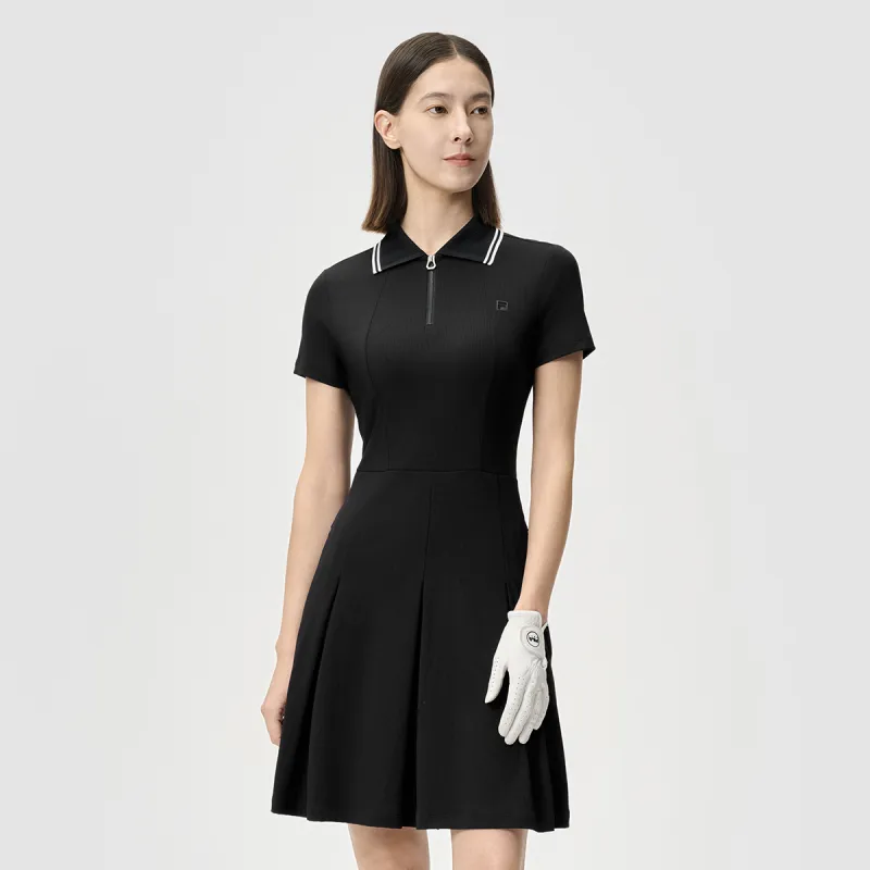 FILA Golf Series Short Sleeved Dress Women's Pitch Black BK-3