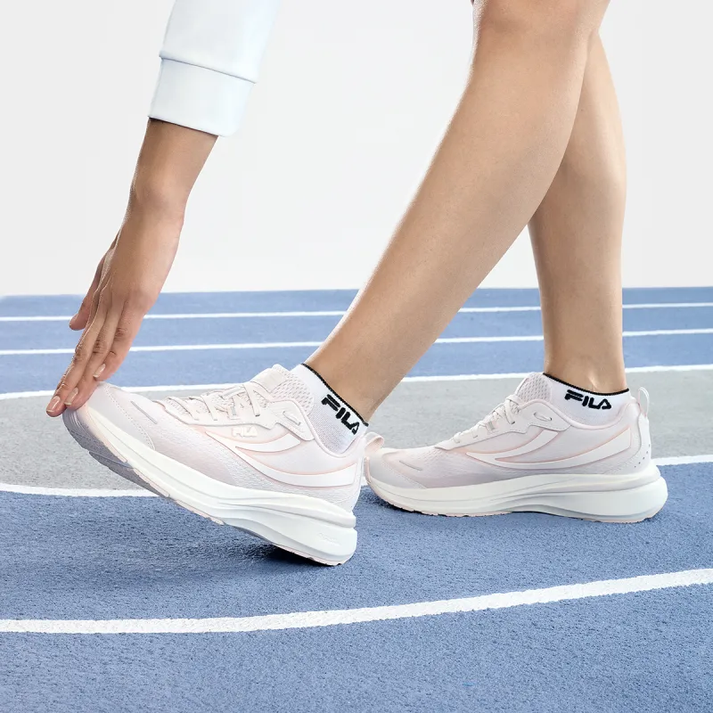 FILA NUVOLE Wear resistant And Lightweight Low Top Marathon Running Shoes Women's Light Pink-5