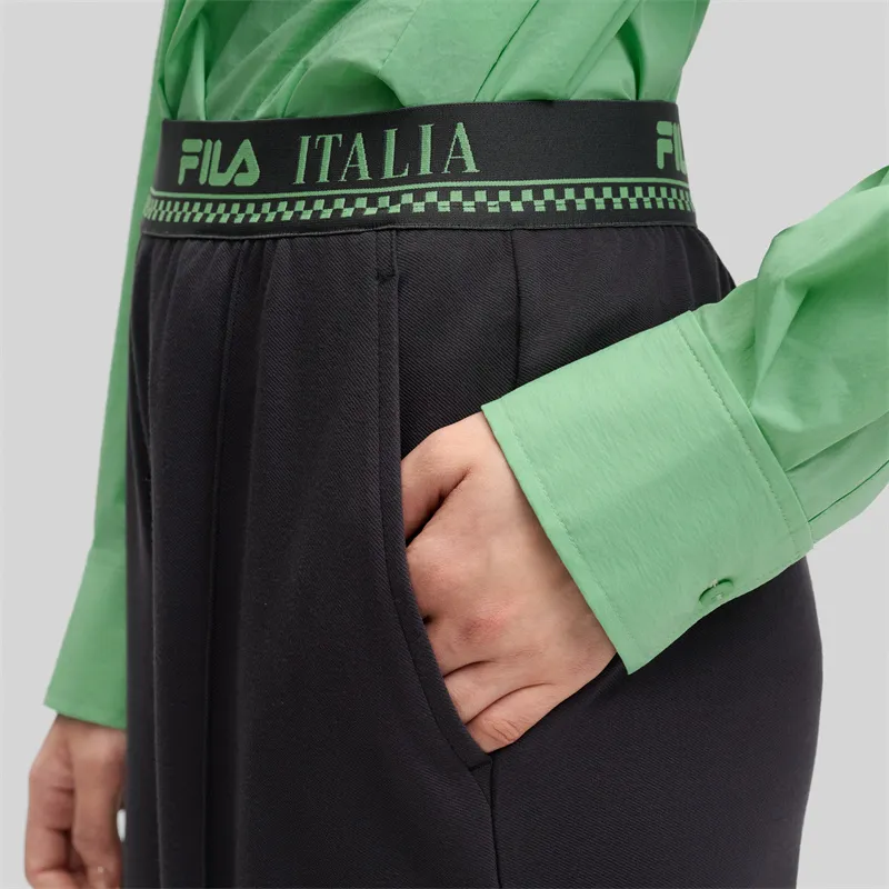 FILA Knitted Sweatpants Women's Morning Night Gray-4
