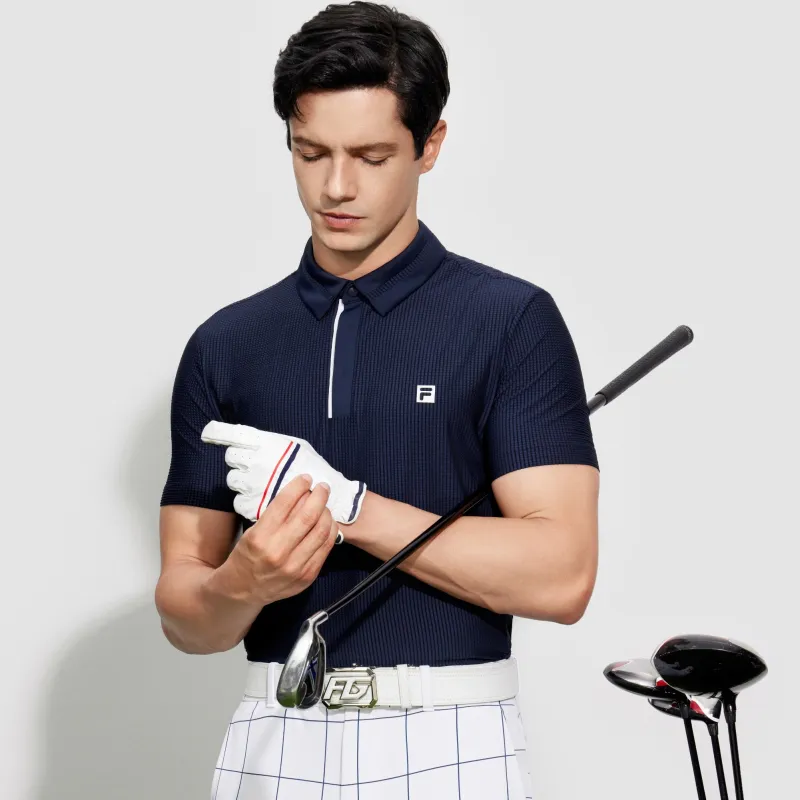 FILA Polo Shirts Men Tide Blue-2