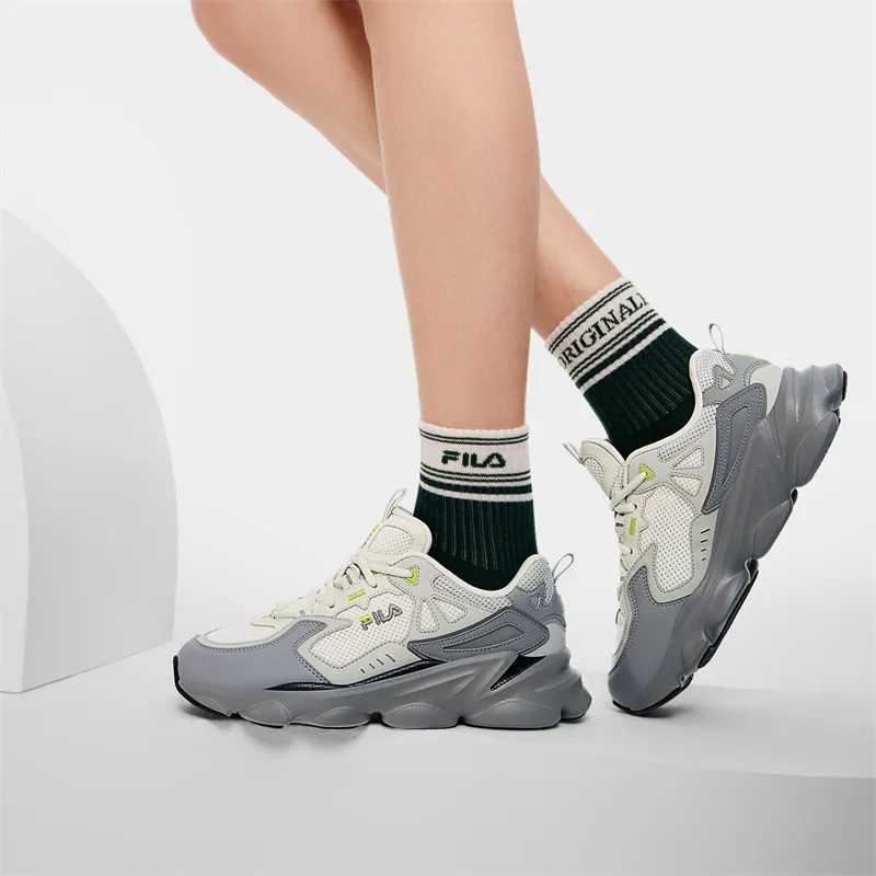 FILA Vintage Collection Anti Slip Wear Resistant Low Top Casual Shoes Women's Haze Gray/Alloy Gray-7