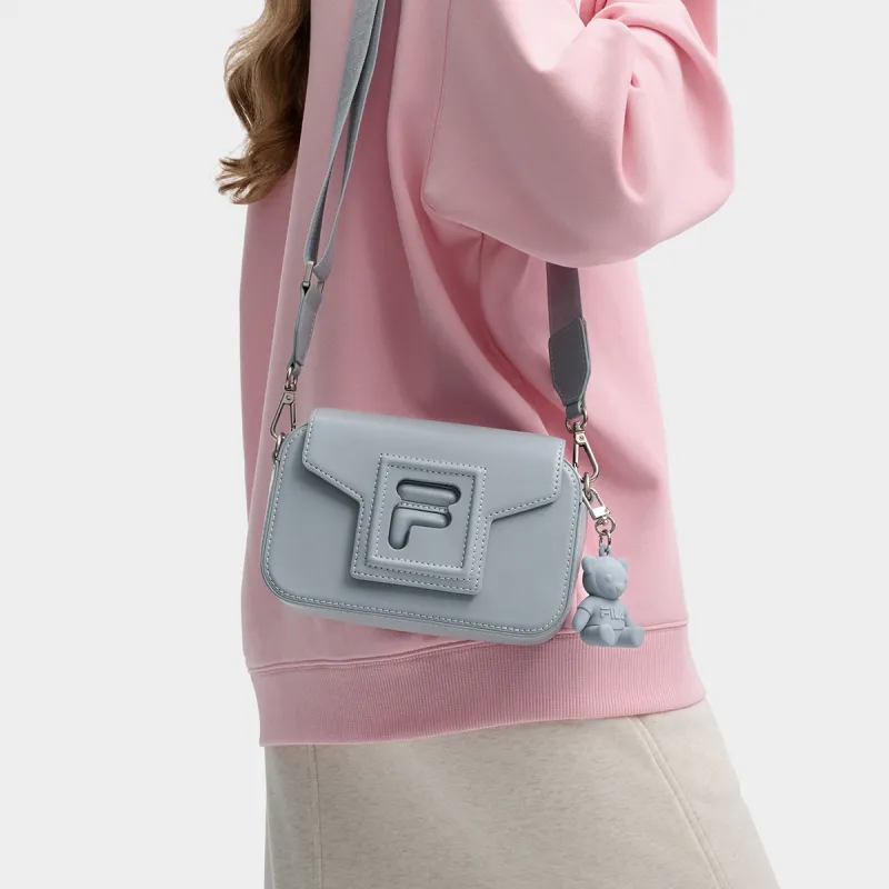 FILA Polyurethane Bonded Synthetic Leather Crossbody Bag Extra Small Women's Chaos Gray Green-4