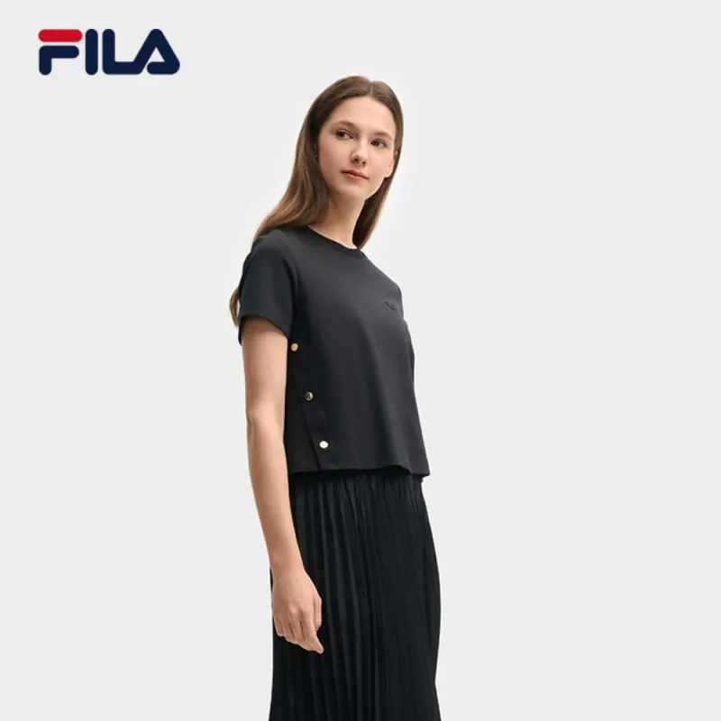 FILA Short Sleeved Dress Women's Jet Black-3