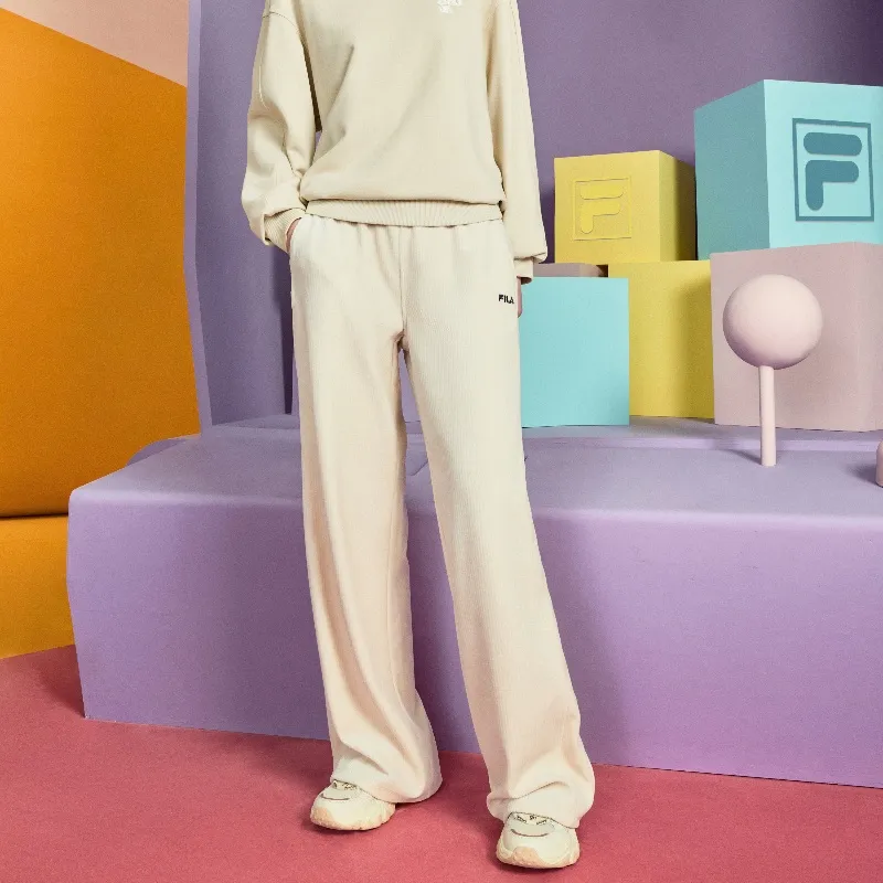 FILA Knitted Sweatpants Women's Almond Khaki-2