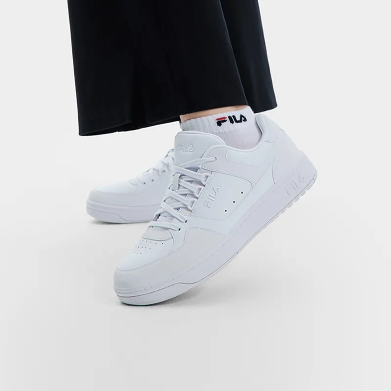 FILA Anti Slip Wear Resistant Low Top Skateboard Shoes Women's FILA White-2