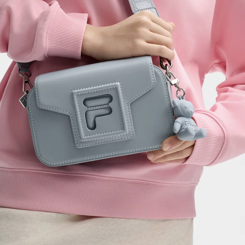 FILA Polyurethane Bonded Synthetic Leather Crossbody Bag Extra Small Women's Chaos Gray Green-6