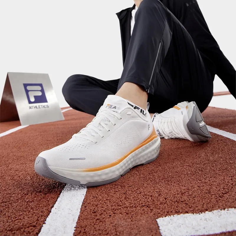 FILA ENERGY Anti Slip And Wear Resistant Breathable Low Top Running Shoes Men's Bright White-6