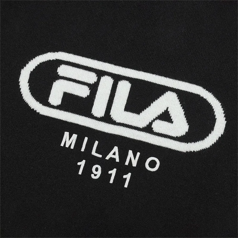 FILA FILA MILANO Italy Version Luxury Style Sports Collection 1911 Knitwear Men's Jet Black-6