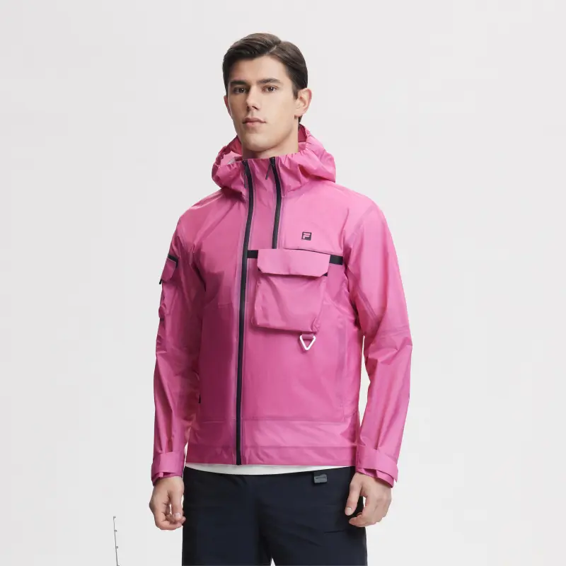 FILA Jackets Men Spring Plum Red-4