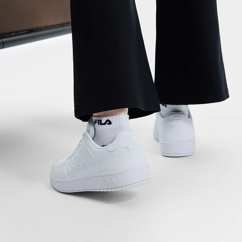 FILA Anti Slip Wear Resistant Low Top Skateboard Shoes Women's FILA White-3