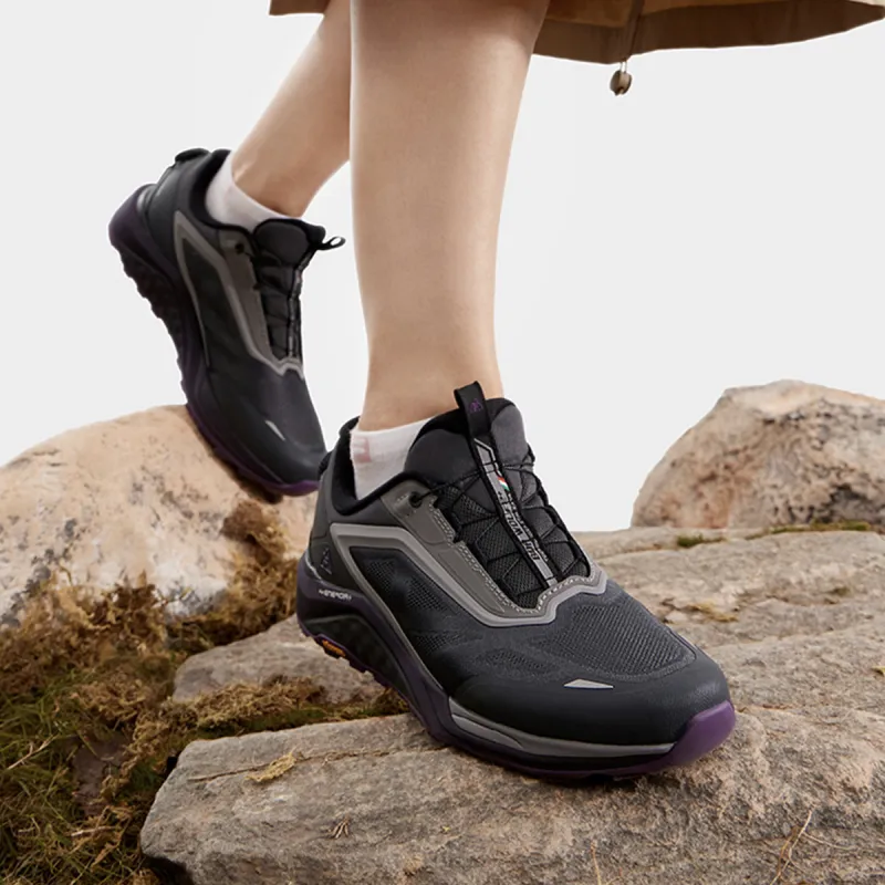 FILA BOA WOLF 2+ Anti Slip And Wear Resistant Breathable Low Top Outdoor Shoes Women's Shadow Black Gray-7