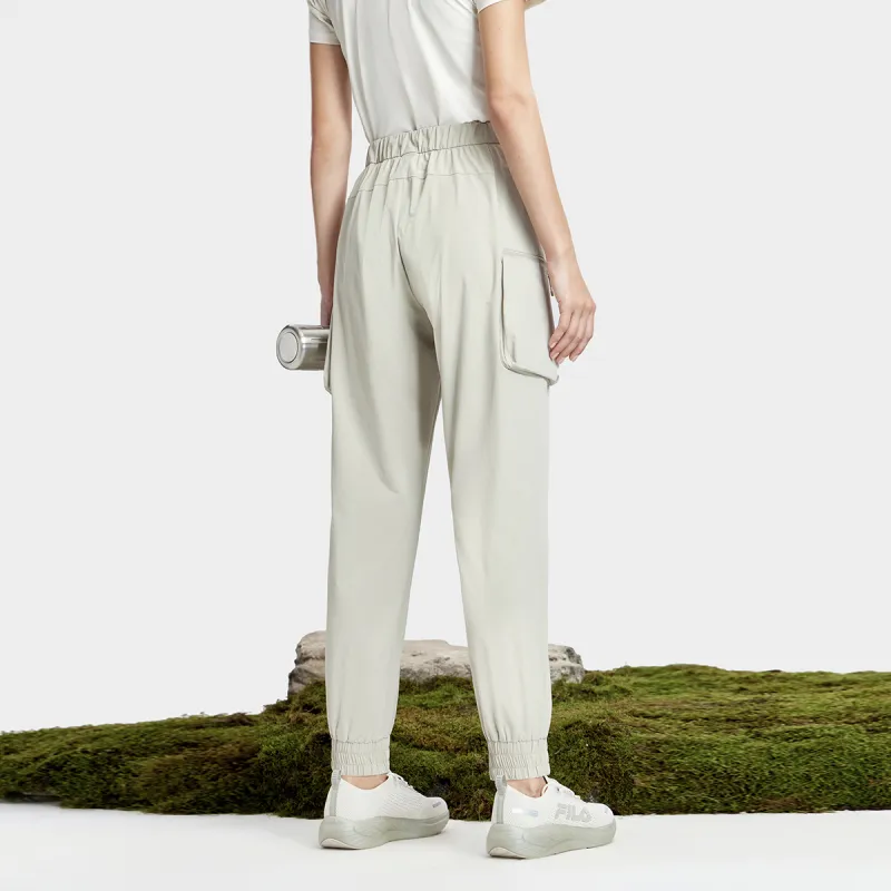 FILA Windbreaker Pants Women's Courtyard Stone Gray-4