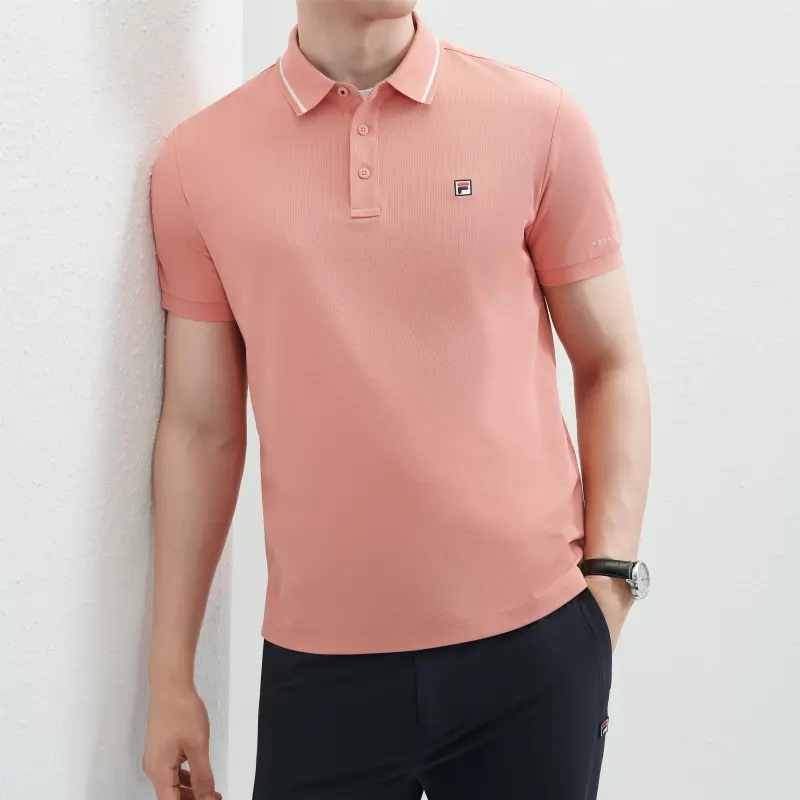 FILA Polo Shirt Men's Light Orange Pink-3