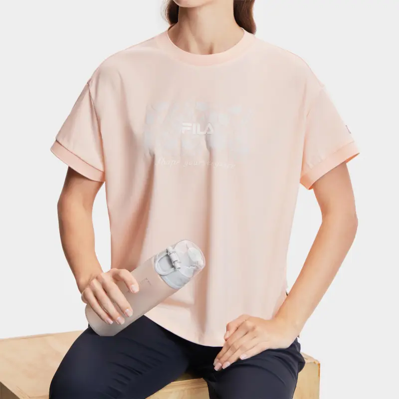 FILA T Shirts Women's Orange Pink-4