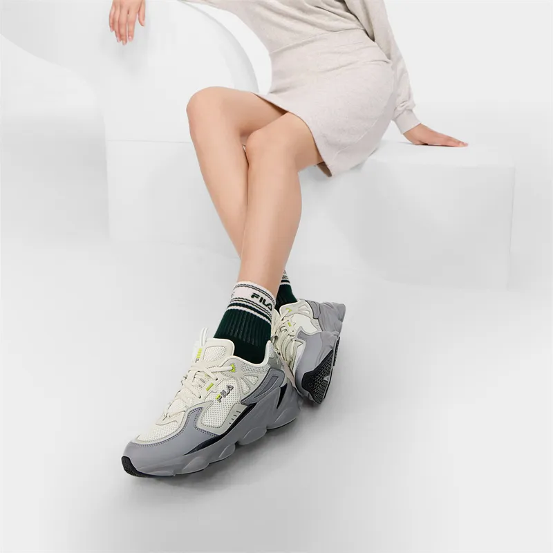 FILA Vintage Collection Anti Slip Wear Resistant Low Top Casual Shoes Women's Haze Gray/Alloy Gray-5