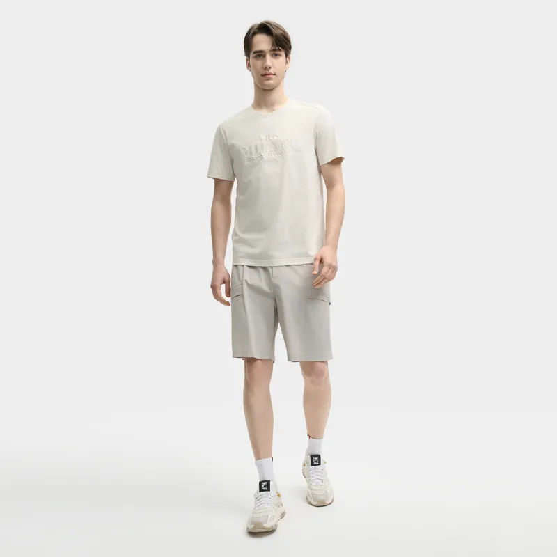 FILA MILANO Collection T Shirt Men's Light Khaki Heather Gray-5