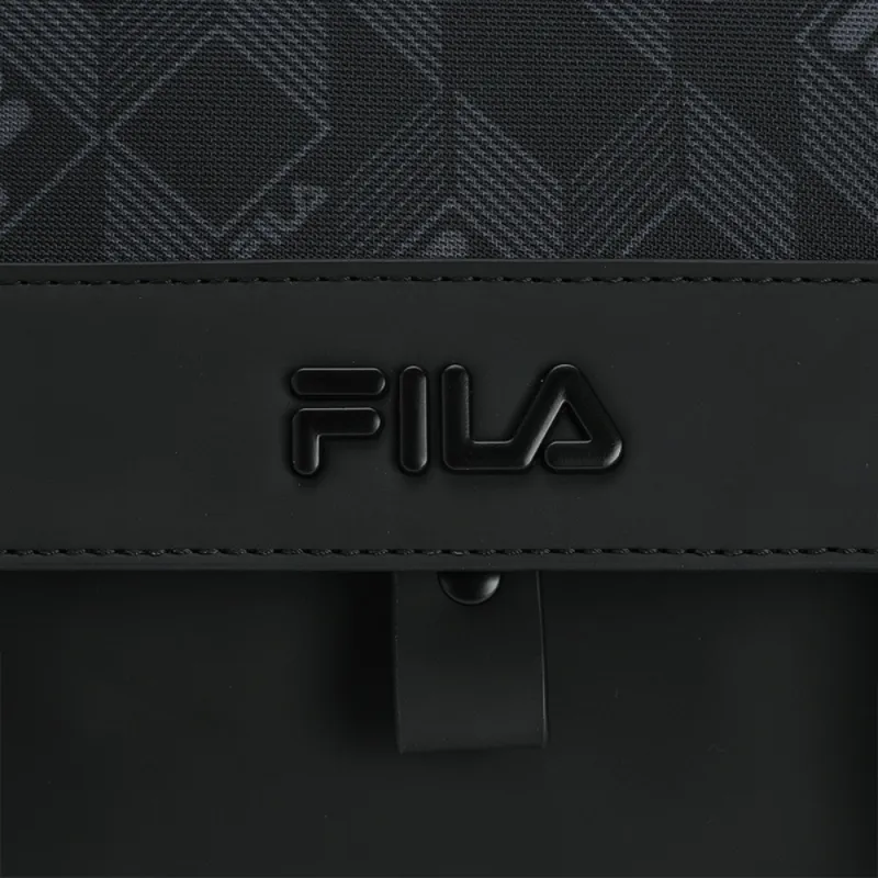 FILA Lifestyle Fabric, PU Shoulder Bag, Crossbody Bag Men's Jet Black-4