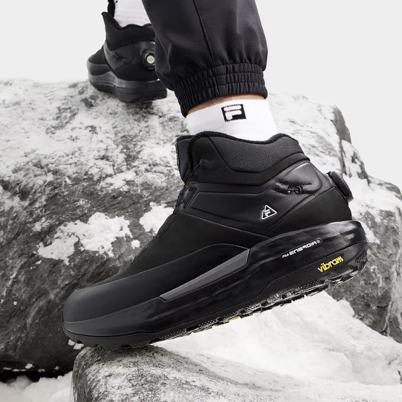 FILA BOA EXPLORER 2 Slip Resistant High Top Running Shoes Men's Black-3