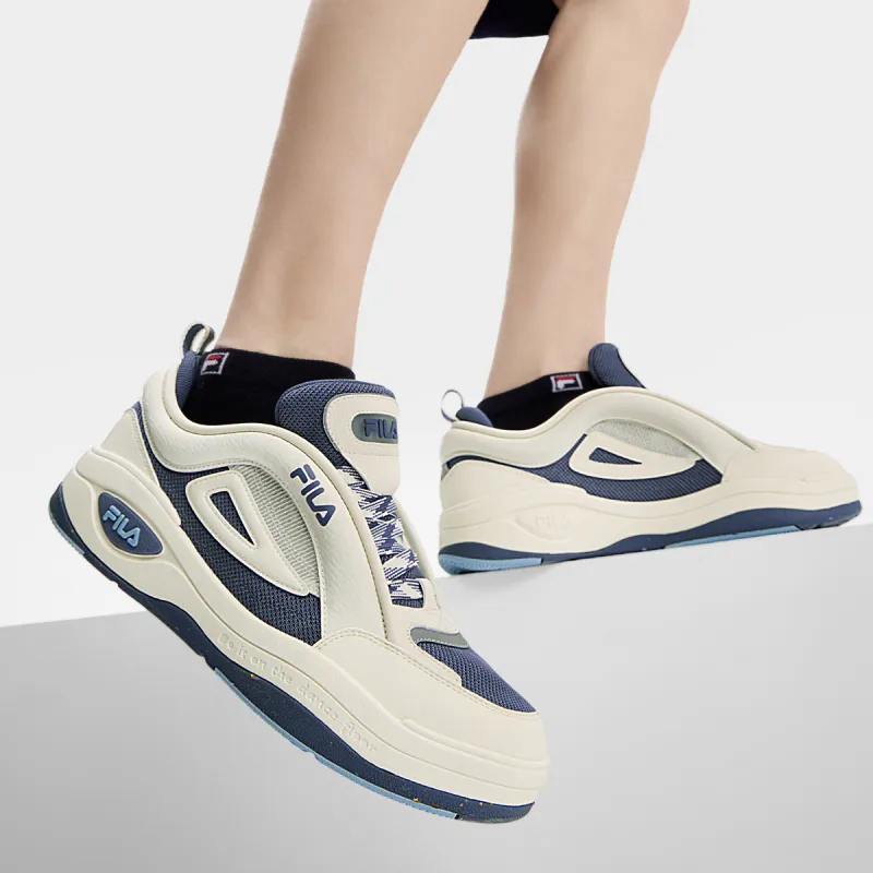 FILA MIX 2 Quick Dry And Wear Resistant Low Top Skateboard Shoes Men's White Blue-7