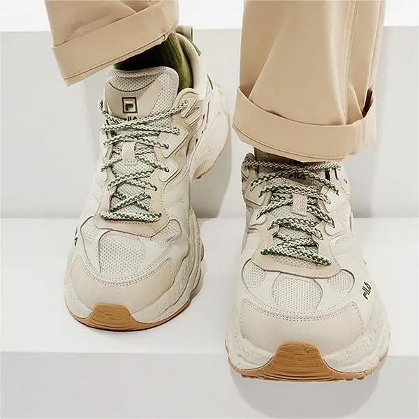 FILA Fern Sneakers Low Top Chunky Sneakers Men's Ivory White-1