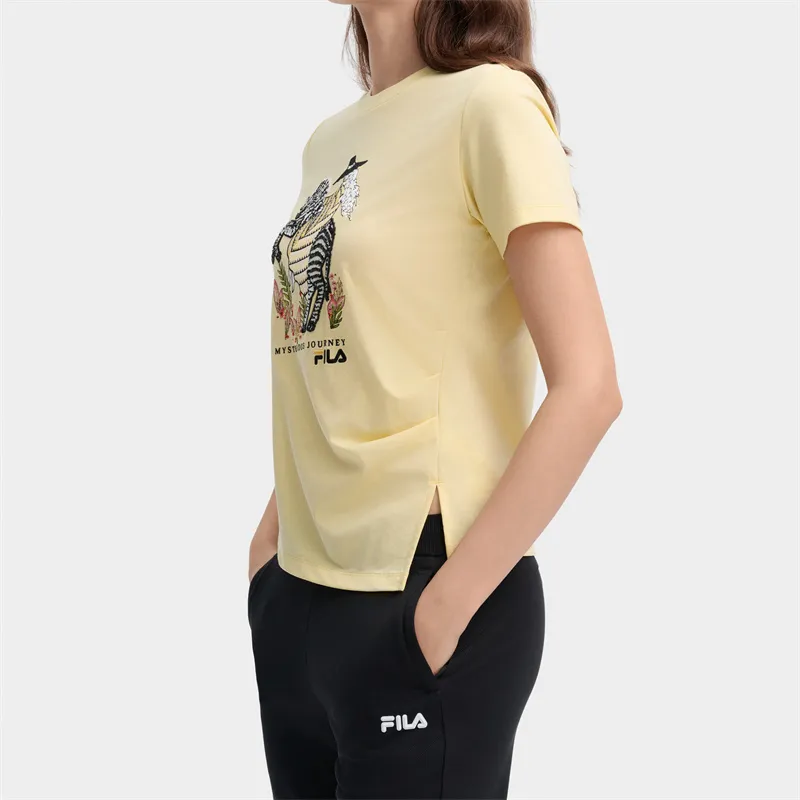 FILA T Shirts Women's Light Gold-2