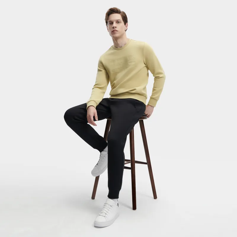 FILA Sweatshirt Men's Pale Ginger Yellow-2