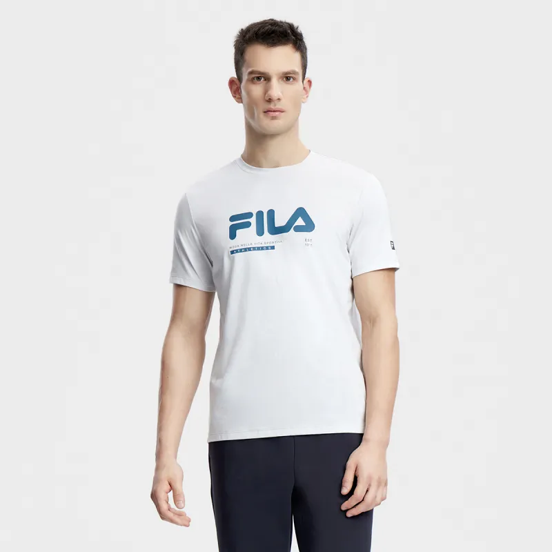FILA T Shirt Men's Cool Stone White-5
