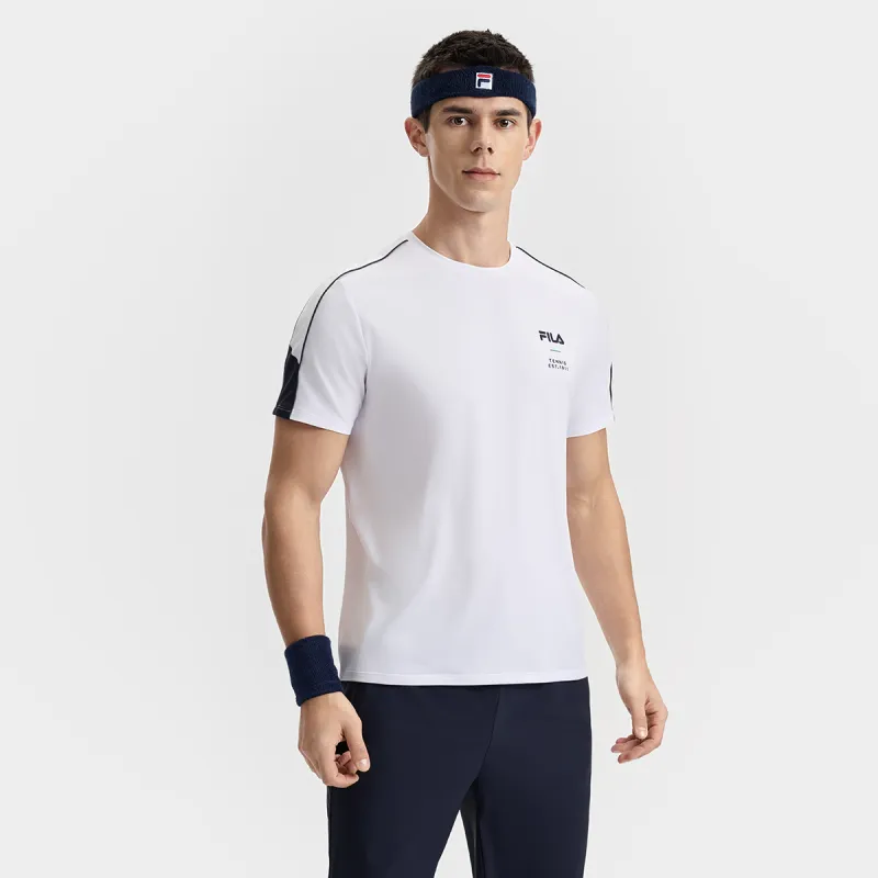 FILA Athletics Tennis T Shirt Men's Jade White-4