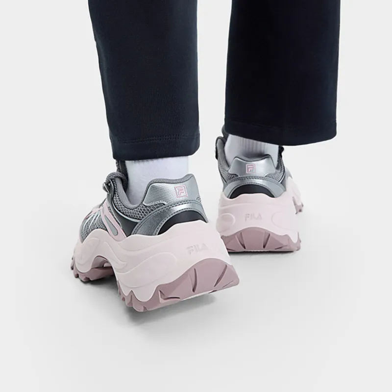 FILA SOFIA 4 Slip Resistant Low Top Casual Shoes Women's Gray Pink-3