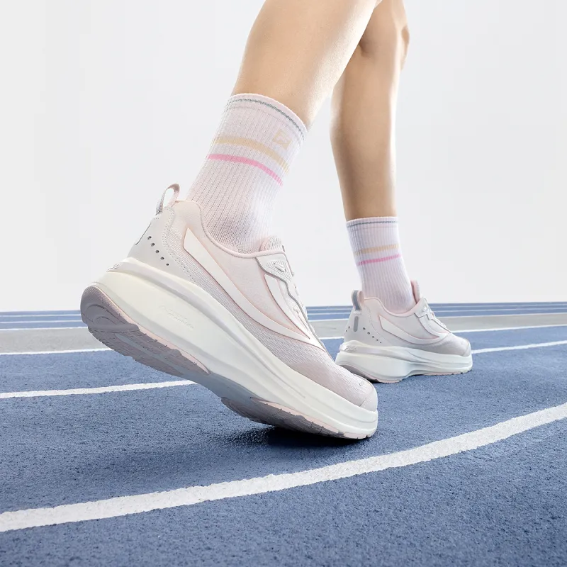FILA NUVOLE Wear resistant And Lightweight Low Top Marathon Running Shoes Women's Light Pink-6