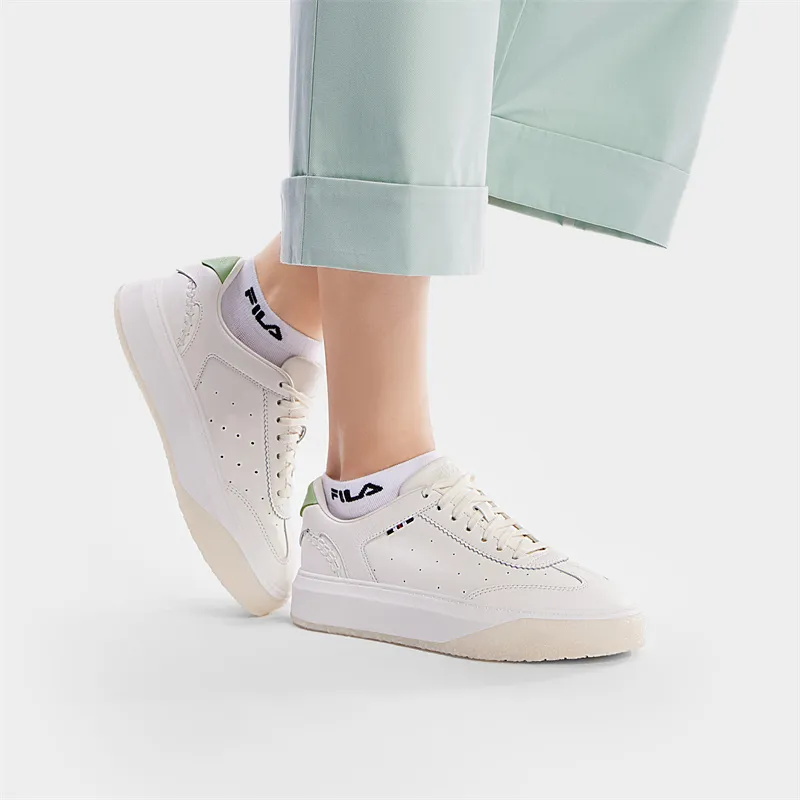 FILA OLIMPICA Low Top Skateboard Shoes Women's Standard White/Nile Green-6