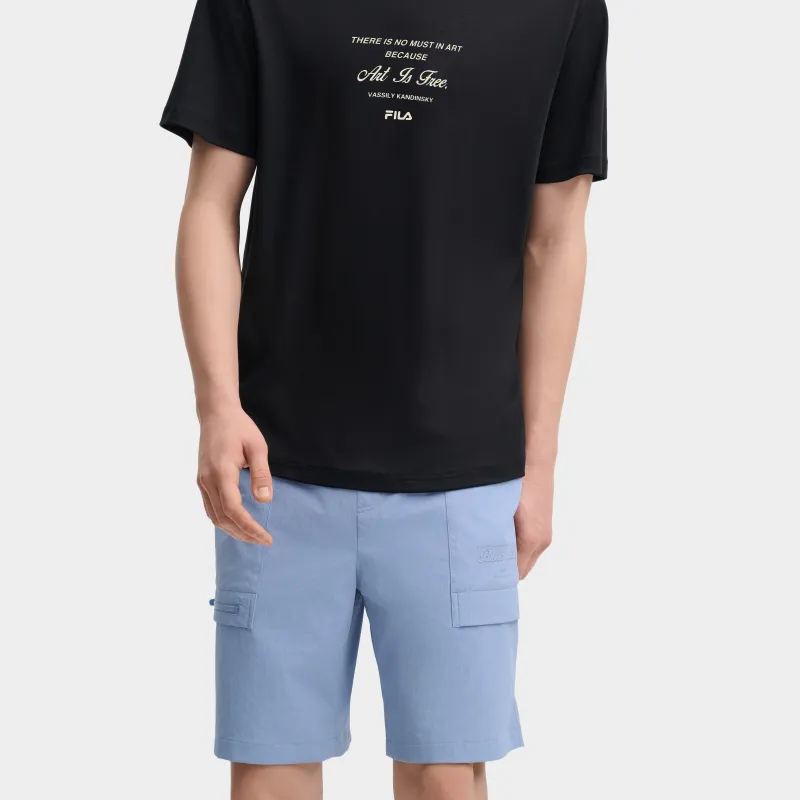 FILA Casual Shorts Men Dusty Cloud Blue-5