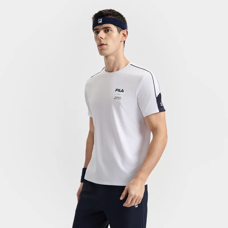 FILA Athletics Tennis T Shirt Men's Jade White-5