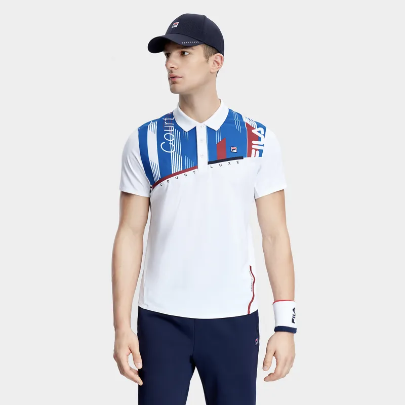 FILA Polo Shirt Men's Jade White-5