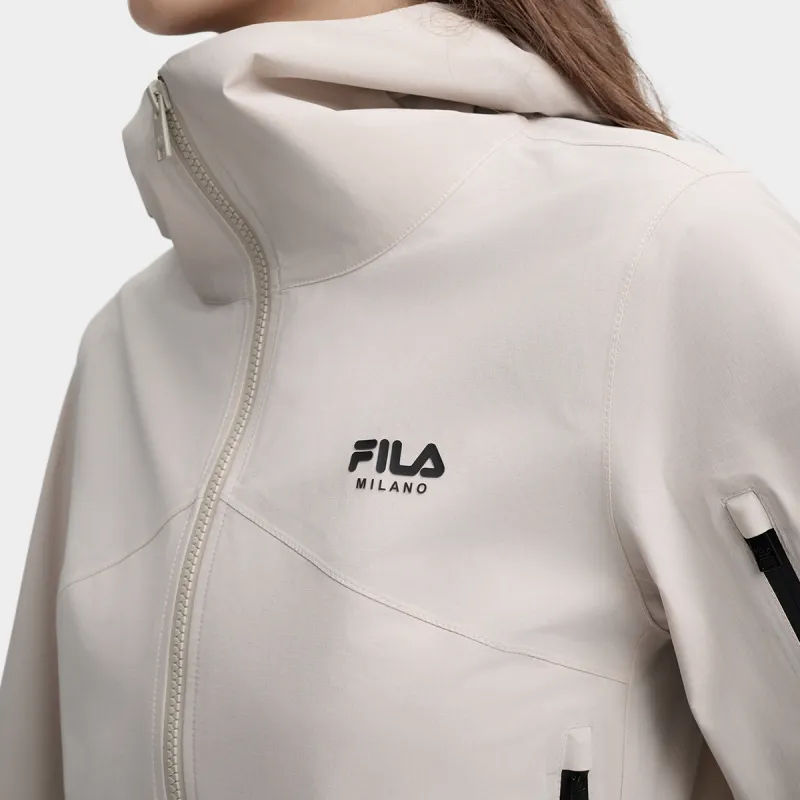 FILA MILANO Italian Luxury Sports Collection Jackets & Coats Women's Light Silver Gray-2