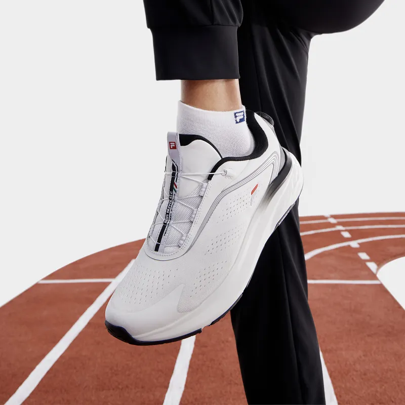 FILA BOA NUVOLE 2 Anti Slip And Wear Resistant Breathable Low Top Running Shoes Men's Outstanding White-6