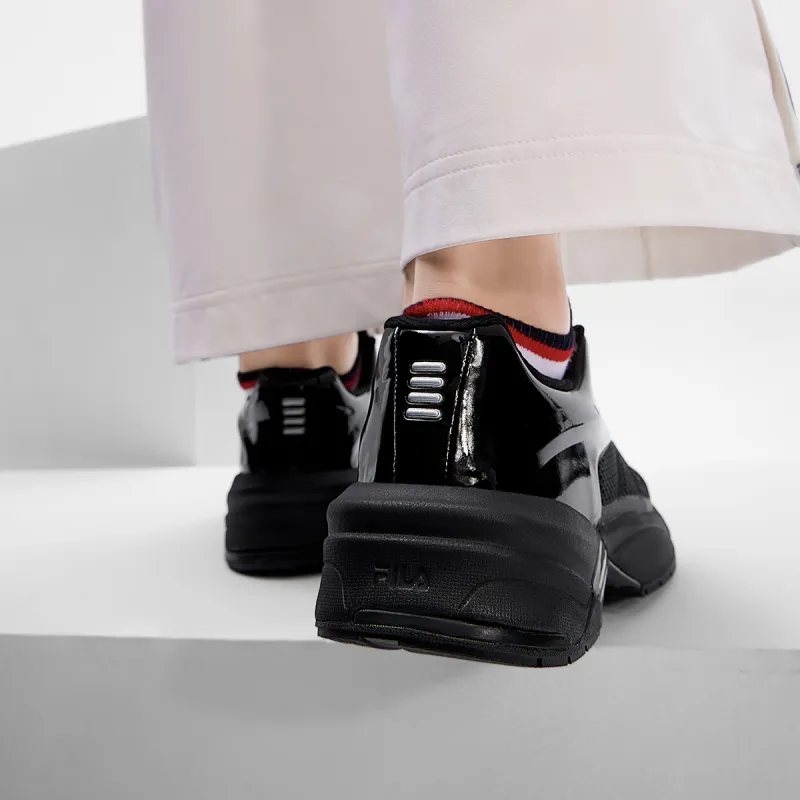 FILA Wear Resistant Low Top Casual Shoes Women's Black-5